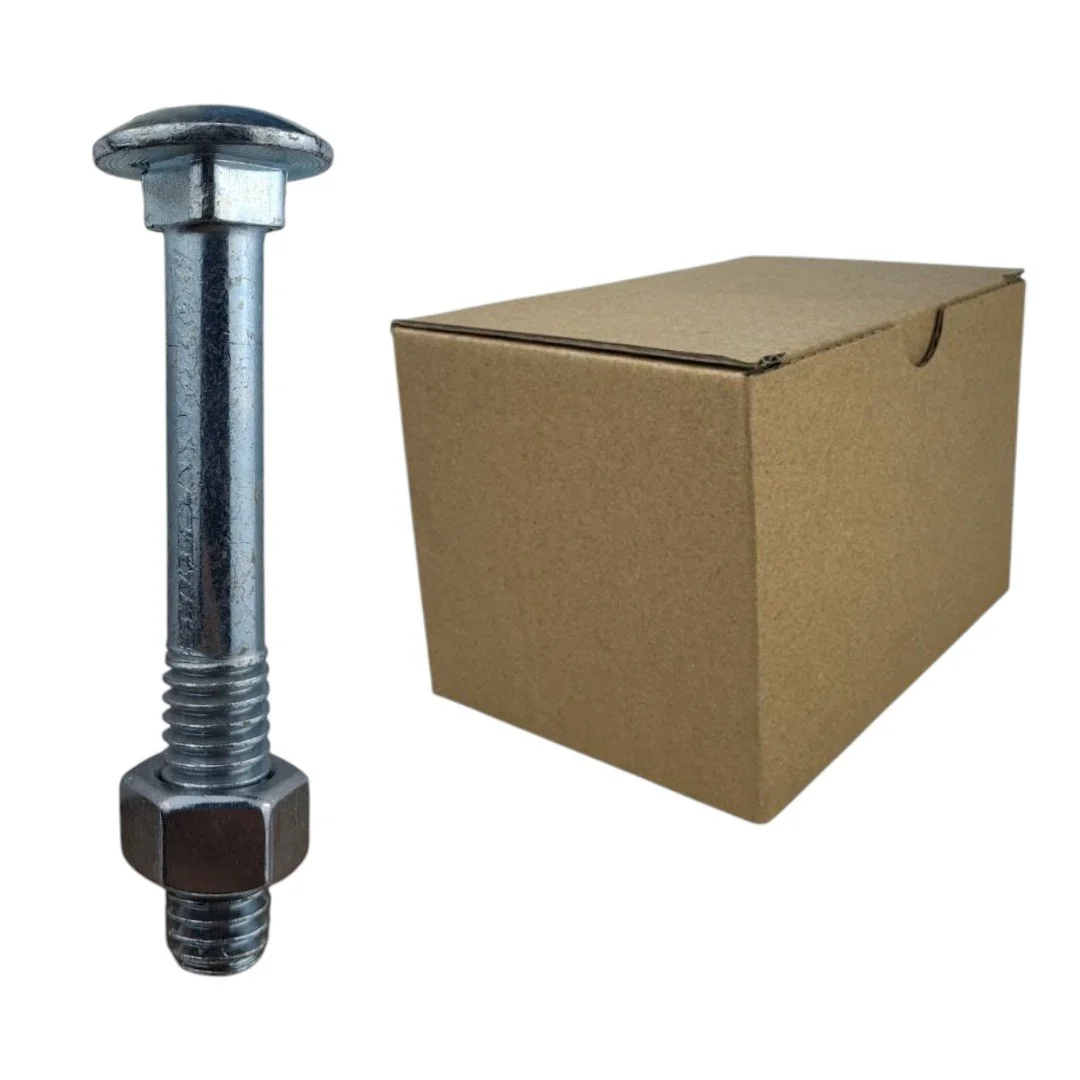 Parafuso Francês Galvanizado Com Porca 1/2x31/2 (caixa Com 50 Peças) Stein