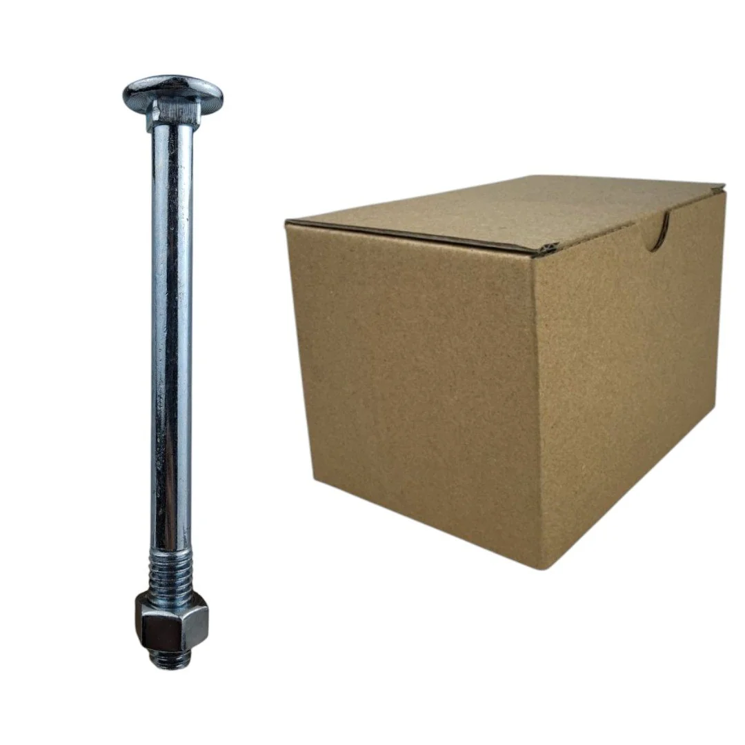 Parafuso Francês Galvanizado Com Porca - 1/2x6 (caixa Com 25 Peças) Stein