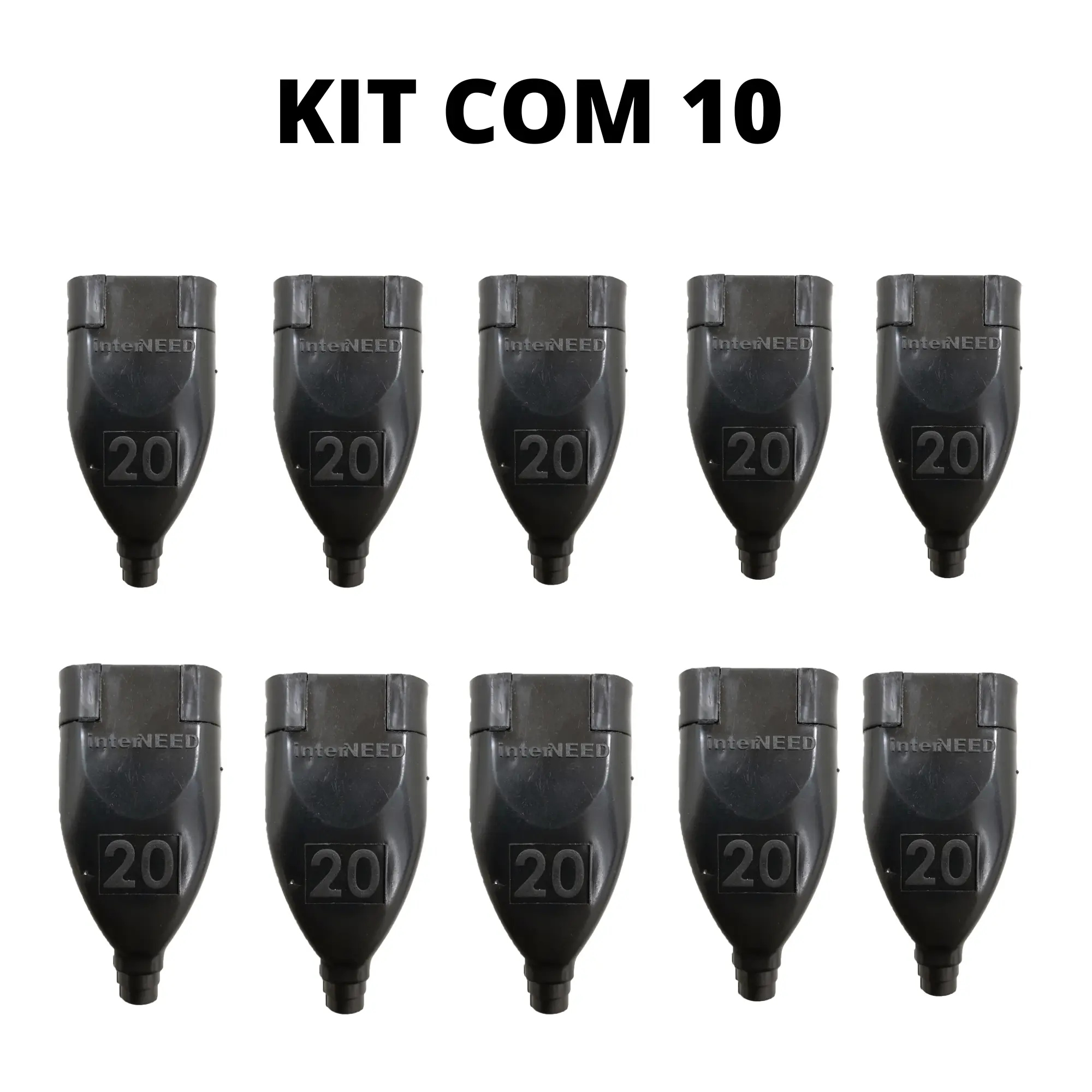 Conjunto De Plugue Femea Preto Com 10 Peças Modelo Biamp