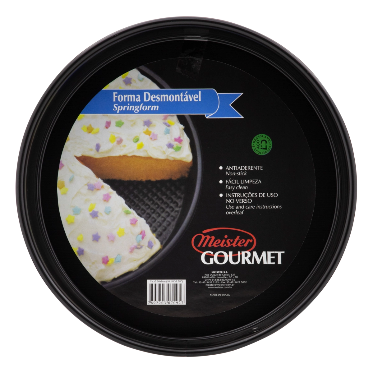 Forma Redonda Antiaderente Desmontável Meister Gourmet