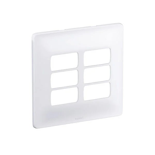 Placa 6 Módulos + Suporte 4x4 - Pial Zeffia - 680177