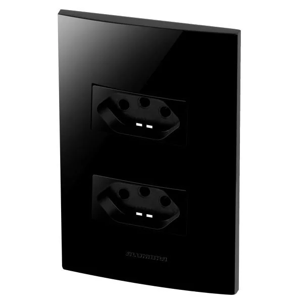 Conjunto 2 Tomadas 10a - Inova Black Piano - Blp05