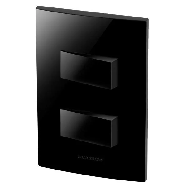Conjunto 2 Interruptores Paralelos - Inova Black Piano - Blp08