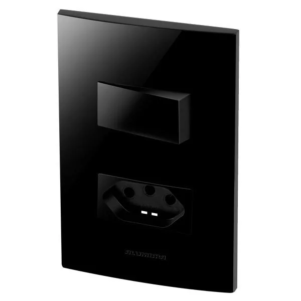 Conjunto 1 Paralelo + 1 Tomada 10a - Inova Black Piano - Blp11