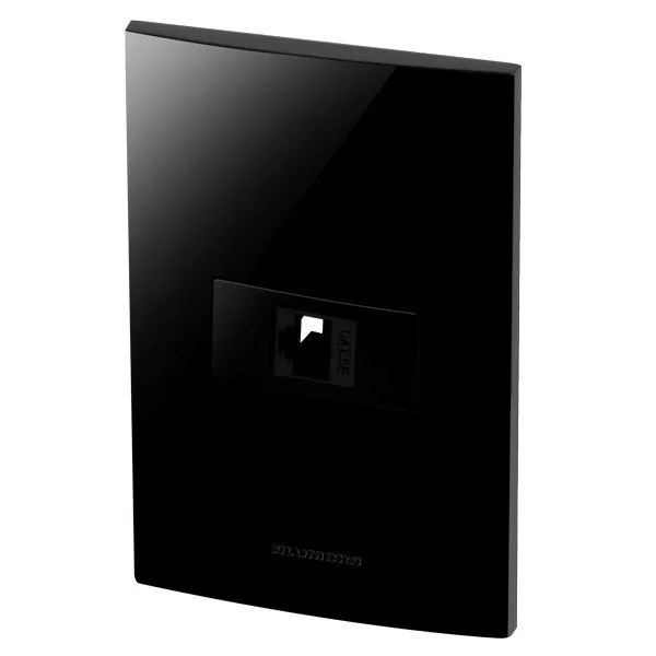 Conjunto 1 Tomada Rede Rj45 - Inova Black Piano - Blp25