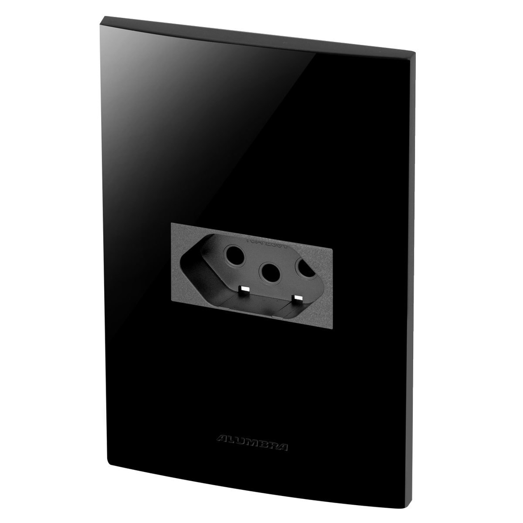 Conjunto 1 Tomada 20a - Inova Black / Grafite - Bpg02