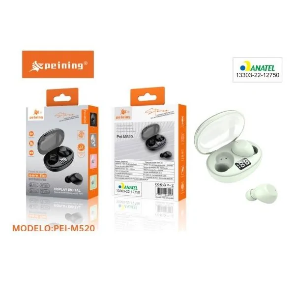 Fone de Ouvido Bluetooth S/Fio - PEINING PEI520