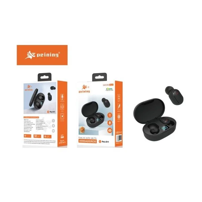 Fone de Ouvido Bluetooth S/Fio TWS - PEINING PEI511