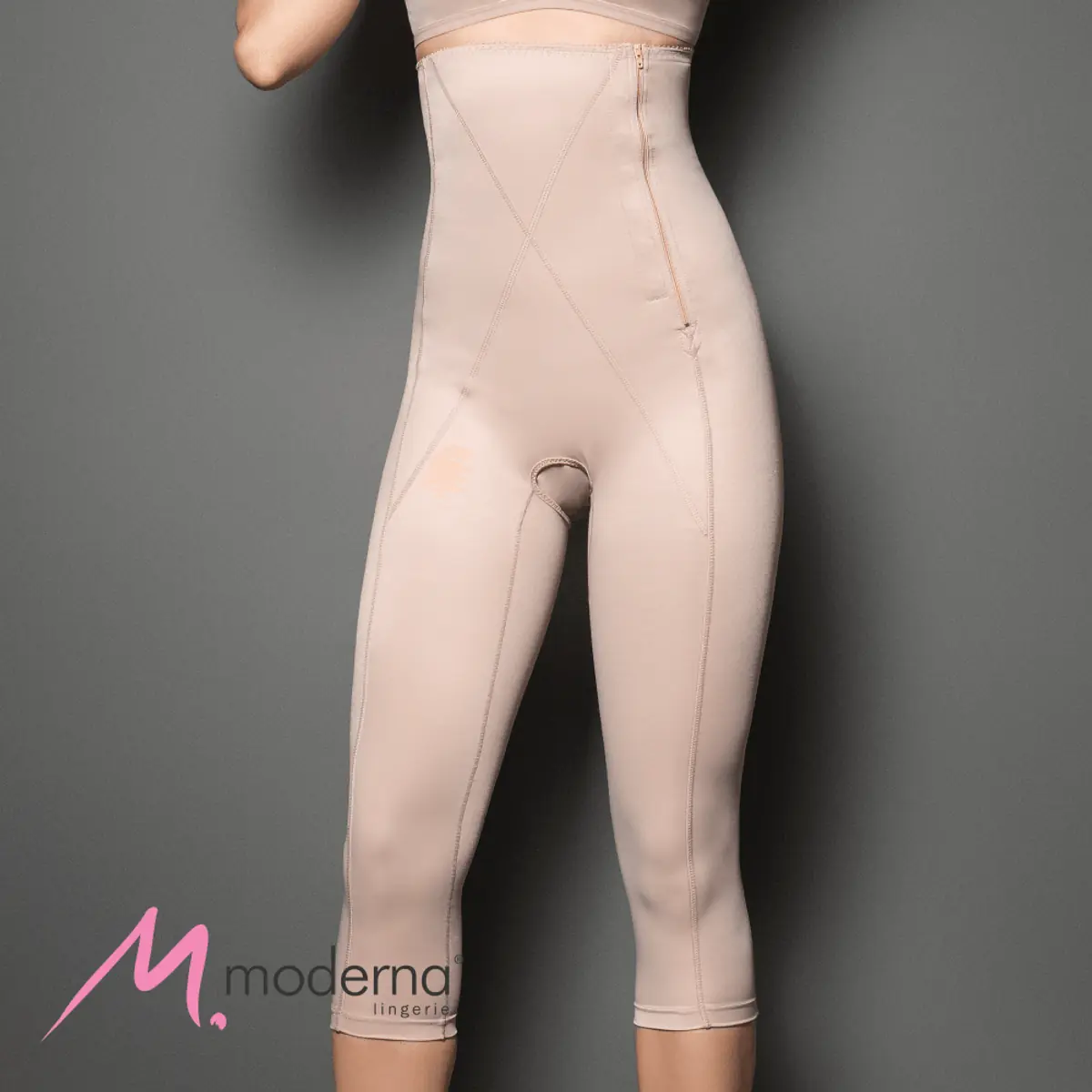 Cinta Longa Em Setinete Para Lipo Alta 538 - Bege - Cor: Unico Tam: PP