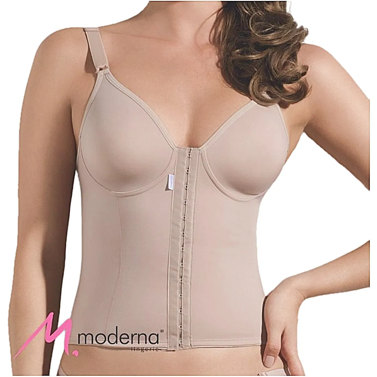 Corpete Feminino com Abertura Frontal 3013 Cinta Moderna Tam 48 Chocolate