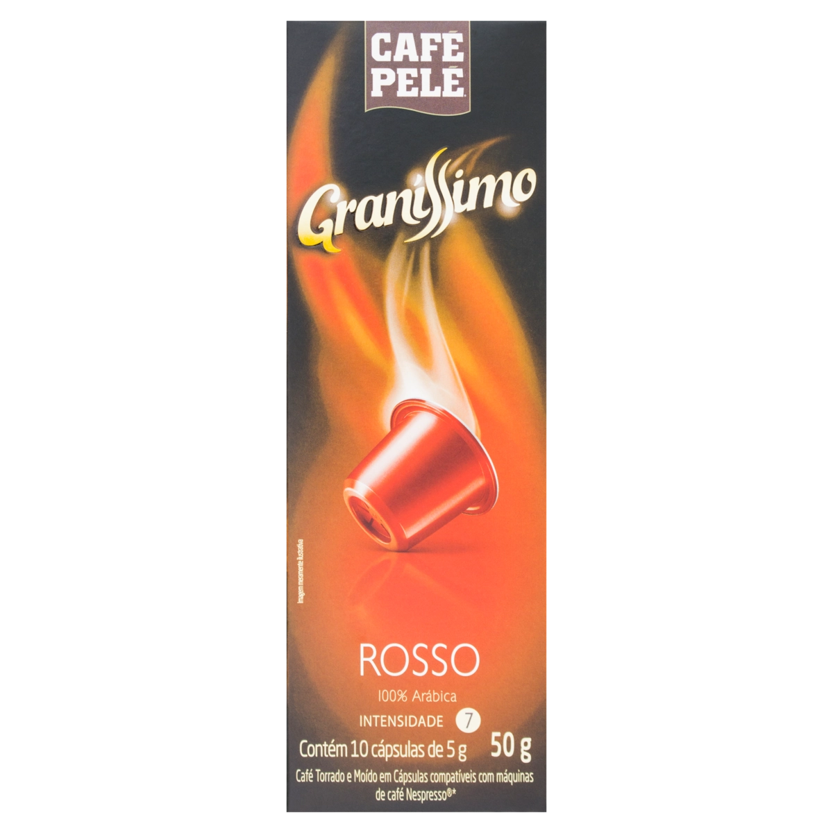 Café Em Cápsula Torrado E Moído Rosso Café Pelé Graníssimo Caixa 50g 10 Unidades