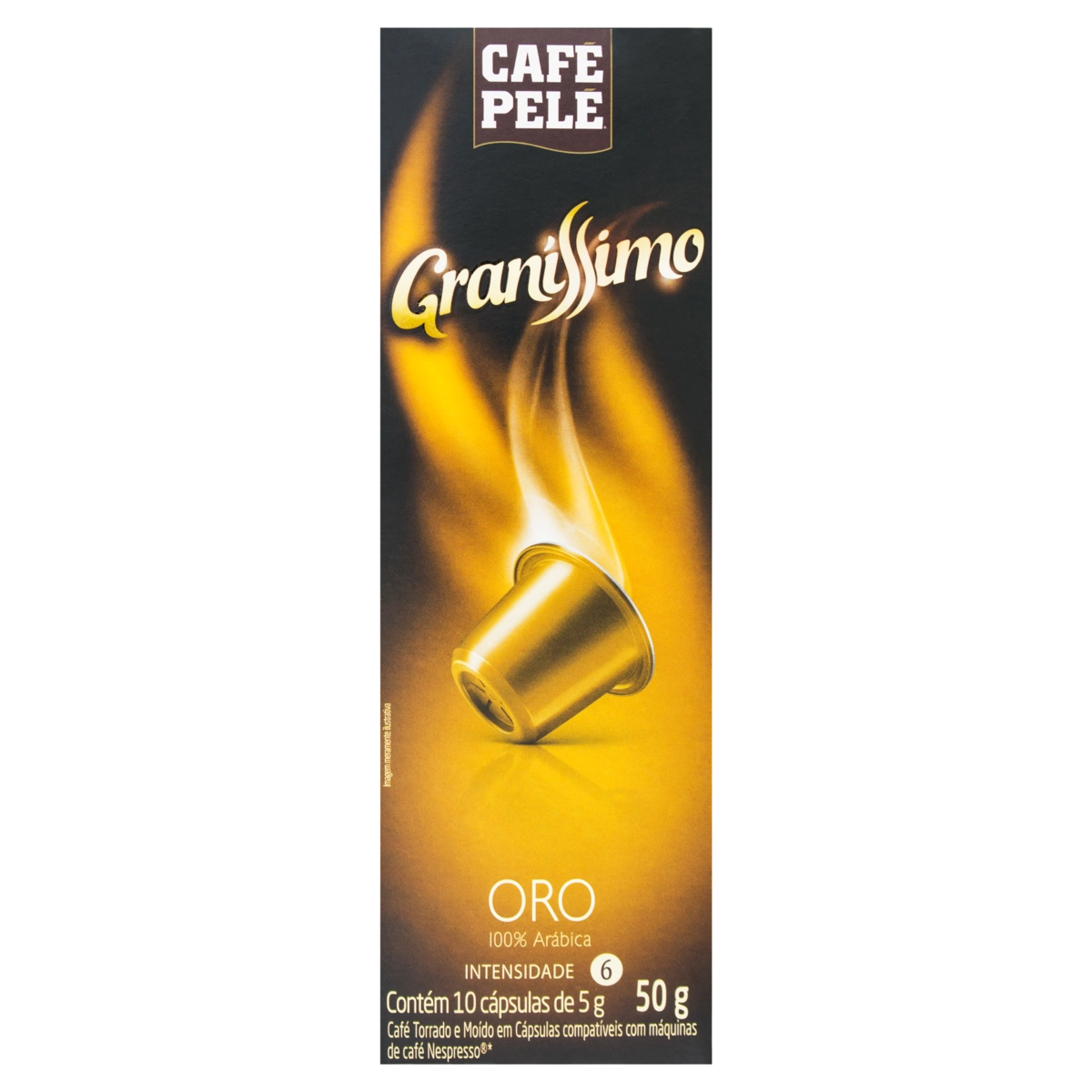 Café Em Cápsula Torrado E Moído Oro Café Pelé Graníssimo Caixa 50g 10 Unidades