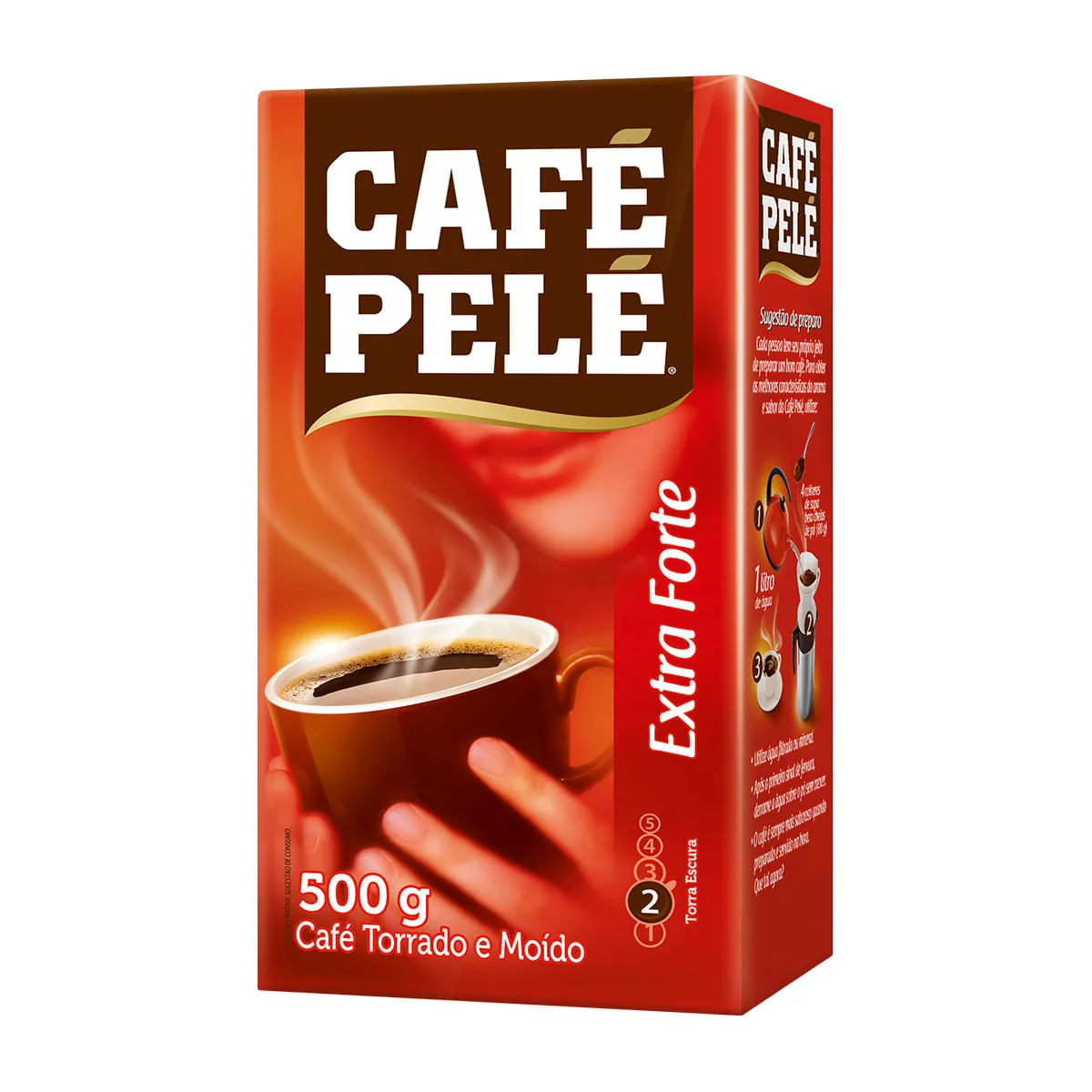 Café à Vácuo Torrado e Moído Extra Forte PELÉ 500g