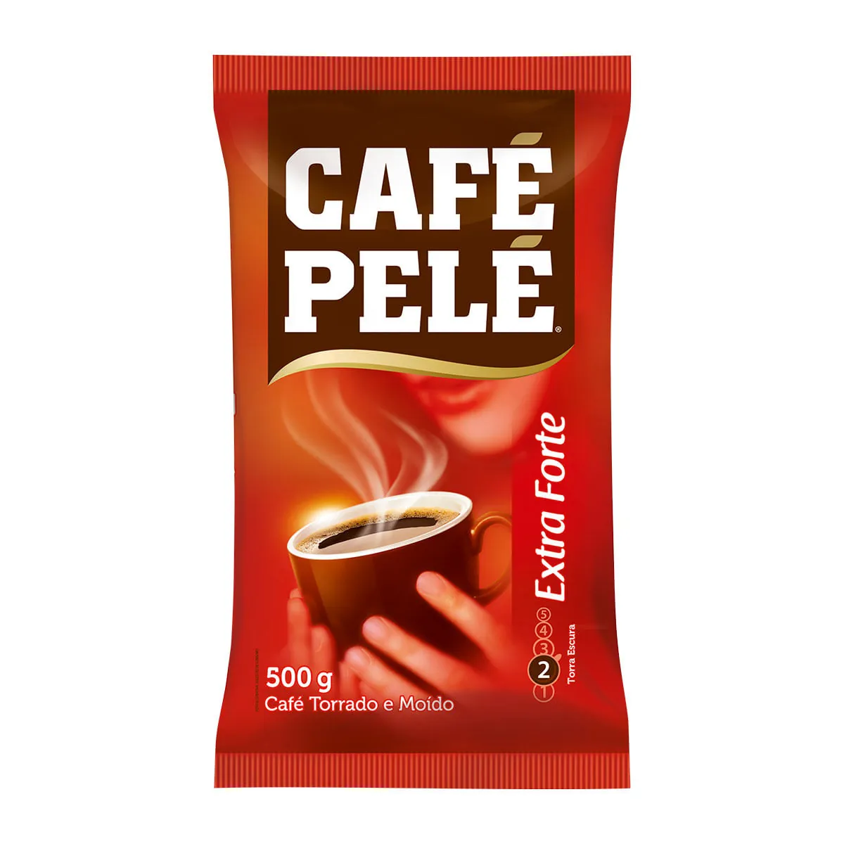 Café Torrado e Moído Extra Forte PELÉ Pacote 500g