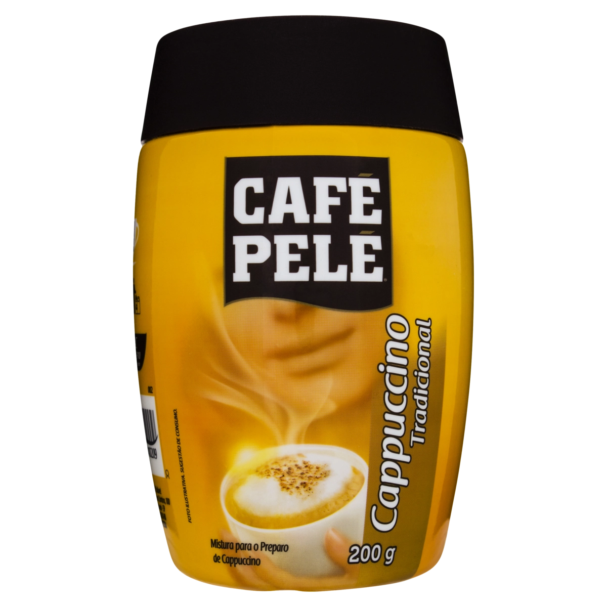 Cappuccino Solúvel Tradicional Café Pelé Pote 200g