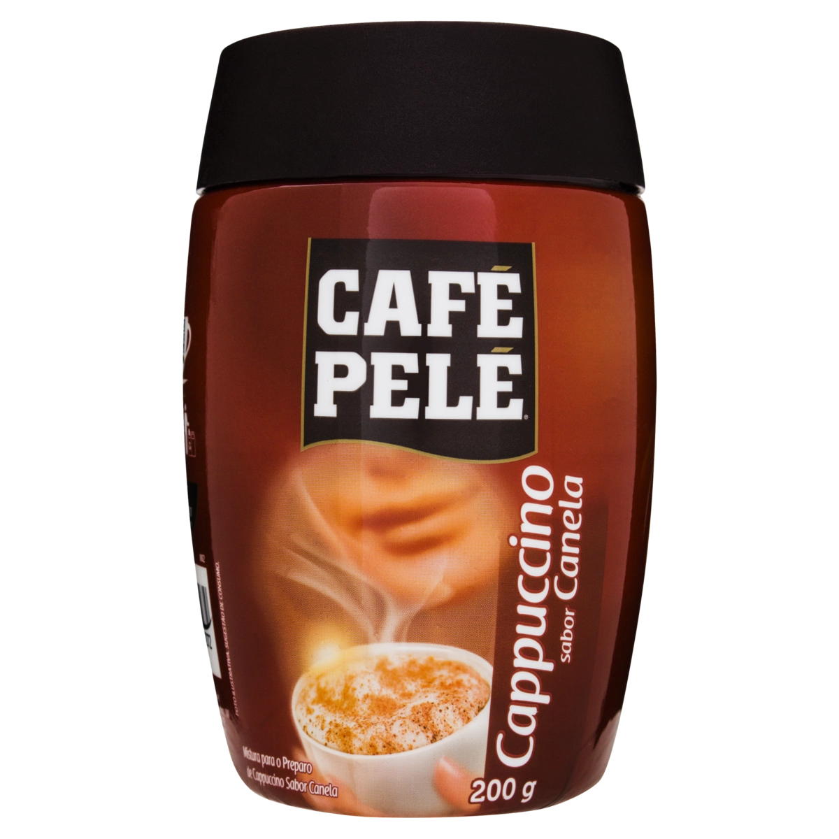 Cappuccino Solúvel Canela Café Pelé Pote 200g