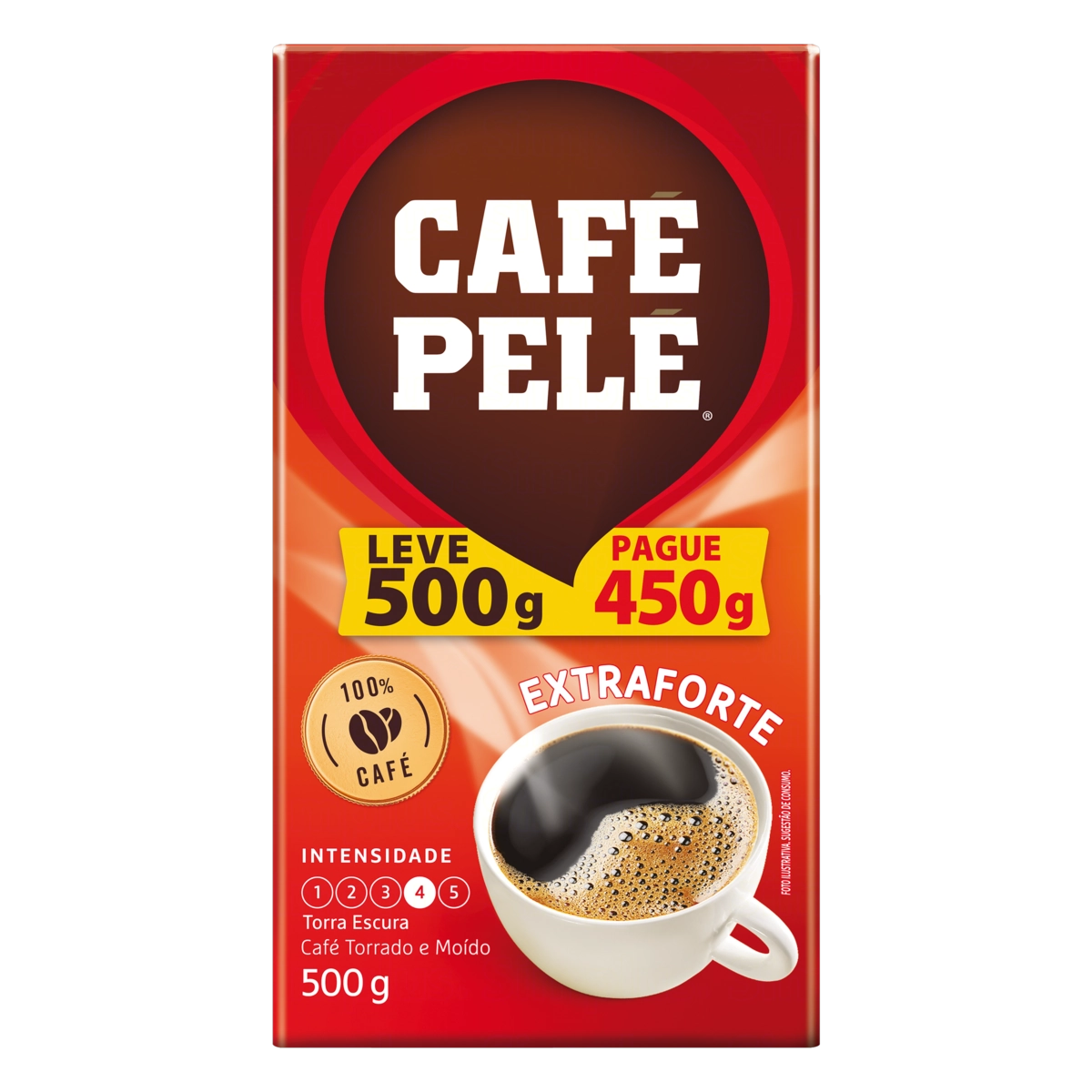 Café Torrado E Moído Extraforte Café Pelé Pacote Leve 500g Pague 450g