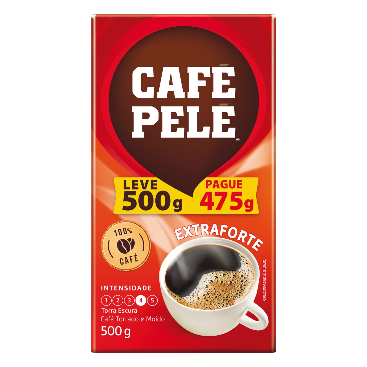 Café Torrado E Moído Extraforte Café Pelé Pacote Leve 500g Pague 475g
