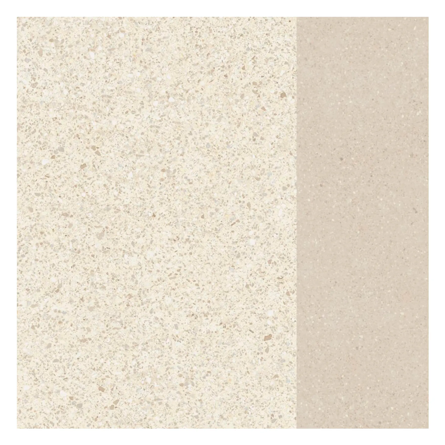 Revestimento de Parede Interno e Externo Pedra Acetinado 20x20cm Borda Arredondada Samba Rock Dash Off White Portobello
