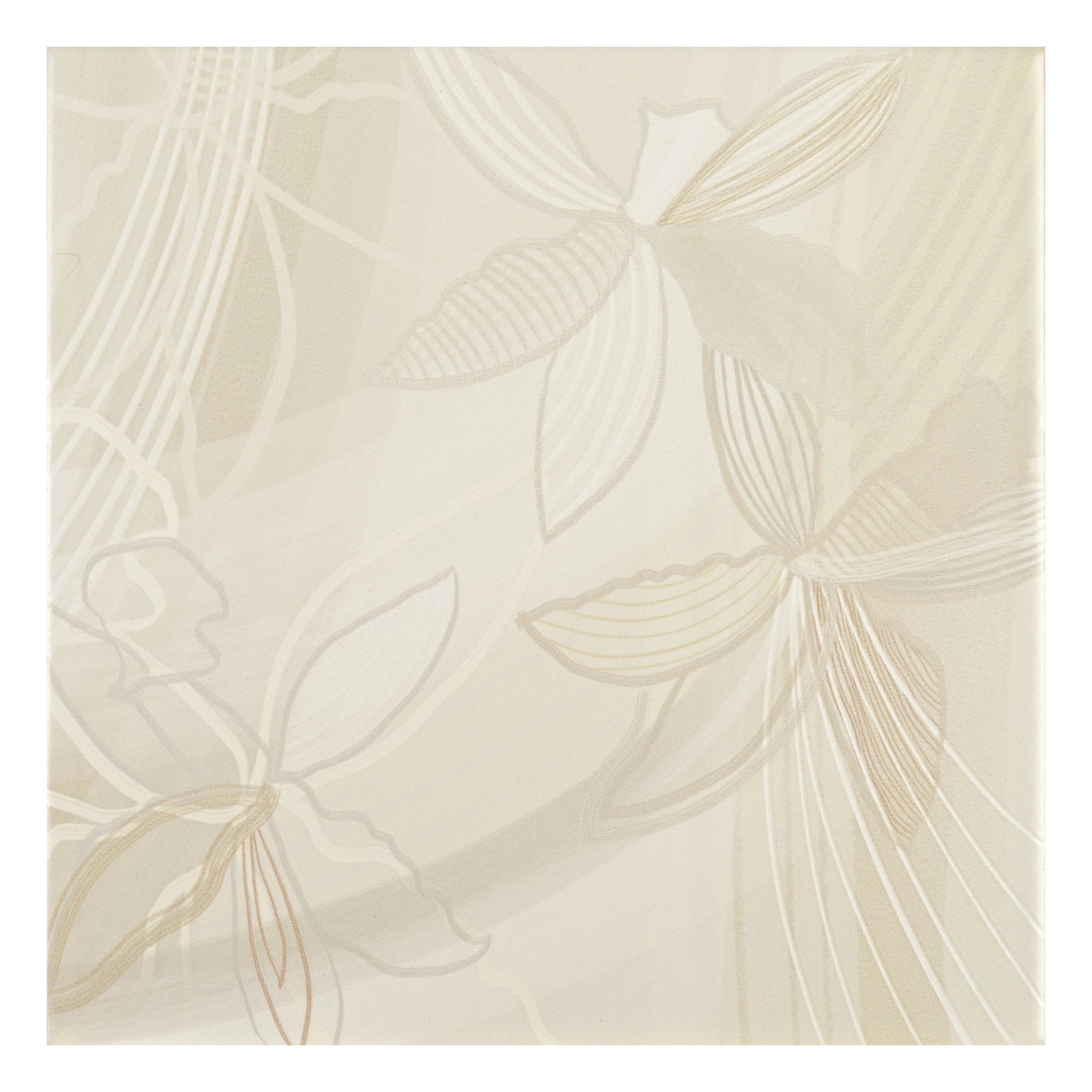 Revestimento de Parede Interno Floral Acetinado 20,5x20,5cm Borda Arredondada Gaia Opalina Decor Portobello