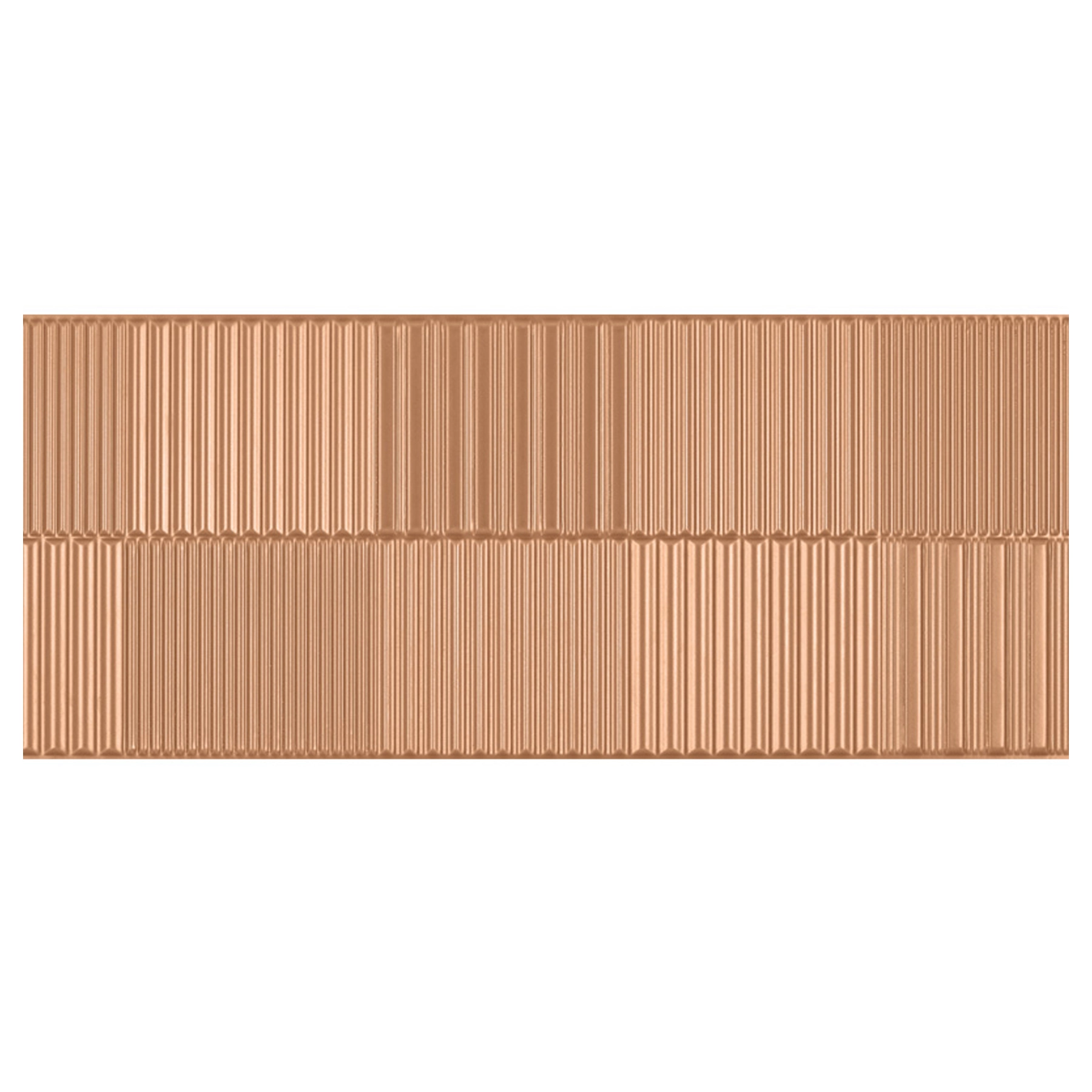 Revestimento de Parede Interno Relevo Acetinado 30x90cm Borda Reta Terracota Groove Portobello