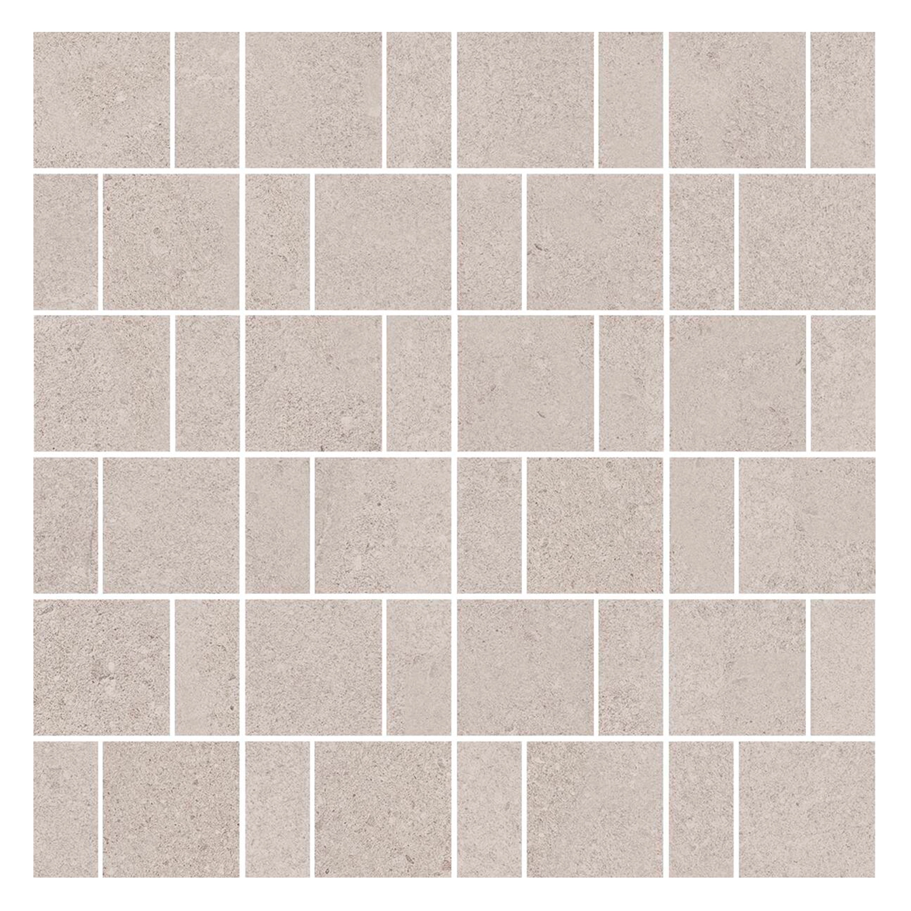 Revestimento de Parede Interno Pedra Acetinado 30x30cm Borda Reta Rhythm Thera Off White Portobello