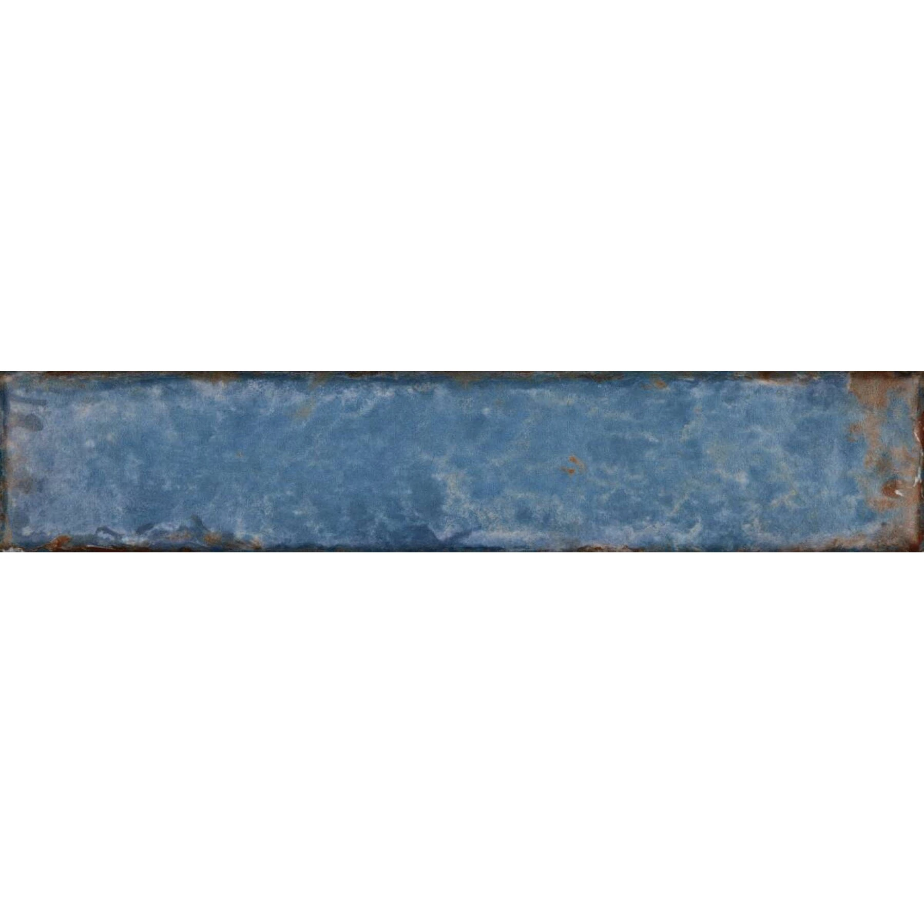 Revestimento Externo Esmaltado Organic Clay Oceanic Borda Arredondada (Bold) Azul 5x25cm Portobello