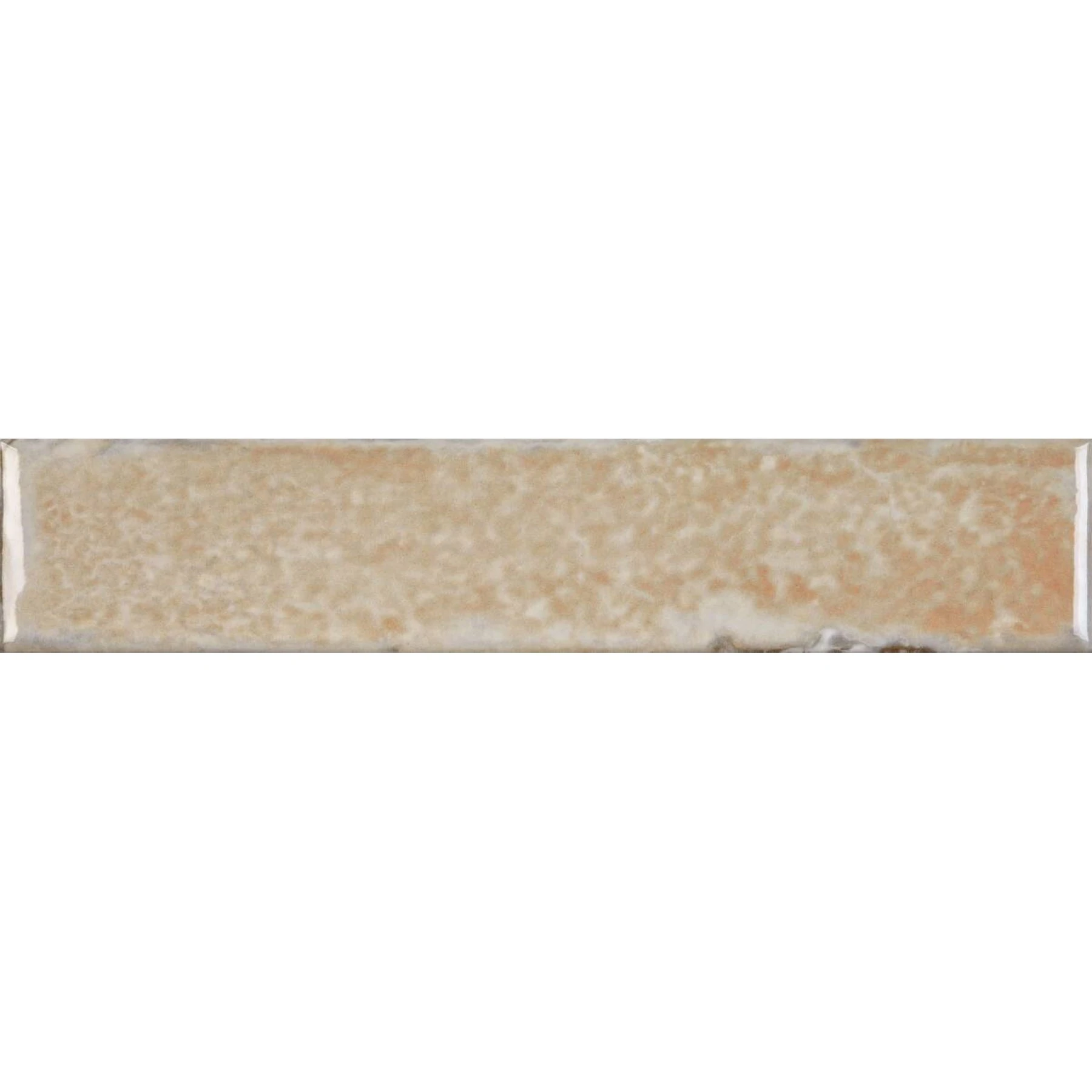Revestimento Externo Esmaltado Organic Clay Sand Borda Arredondada Bold Bege 5x25cm Portobello