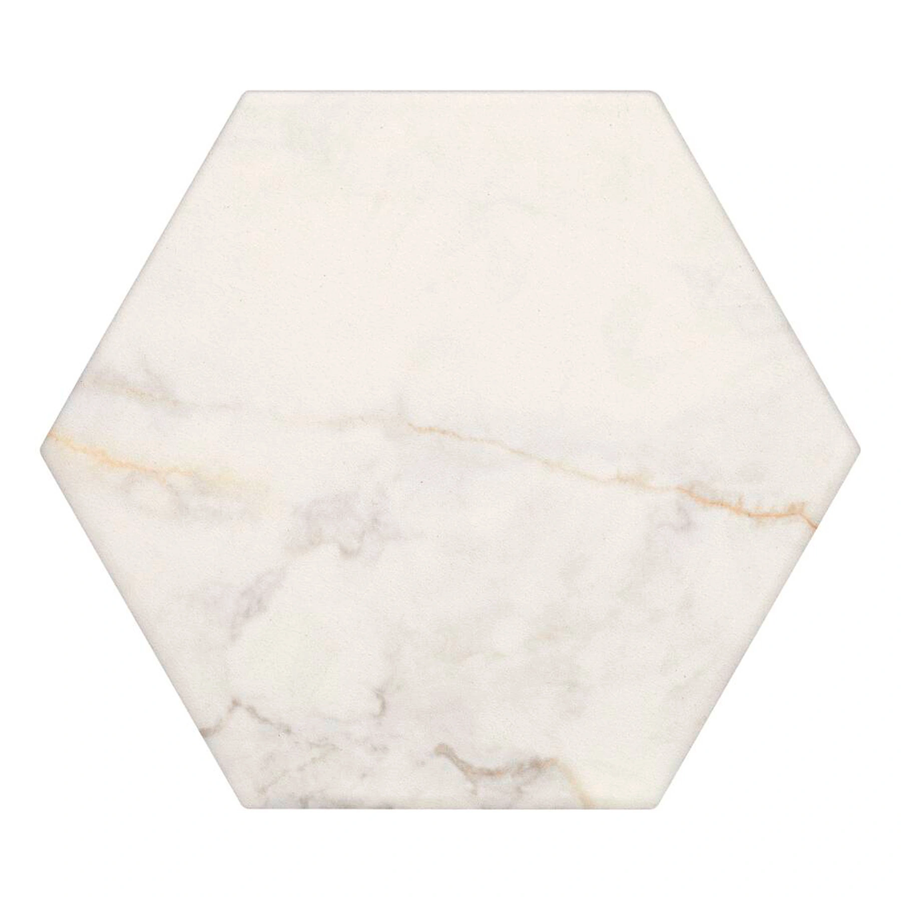 Porcelanato Marmorizado Acetinado Borda Arredondada Interno 20x20cm Apuano Oro Hexa Portobello