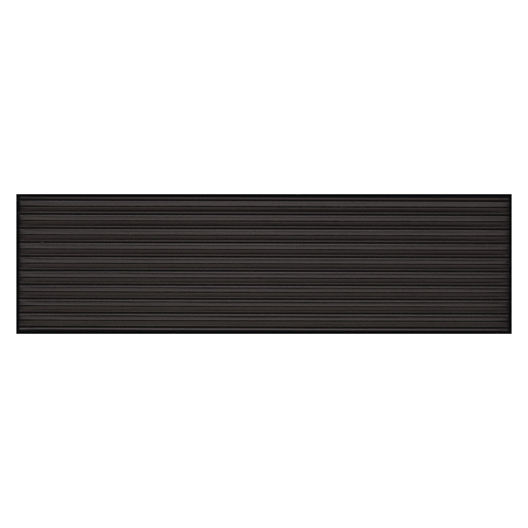 Revestimento de Parede Interno Monocolor Acetinado 7x24cm Borda Arredondada Vivant Ligne Noir Portobello