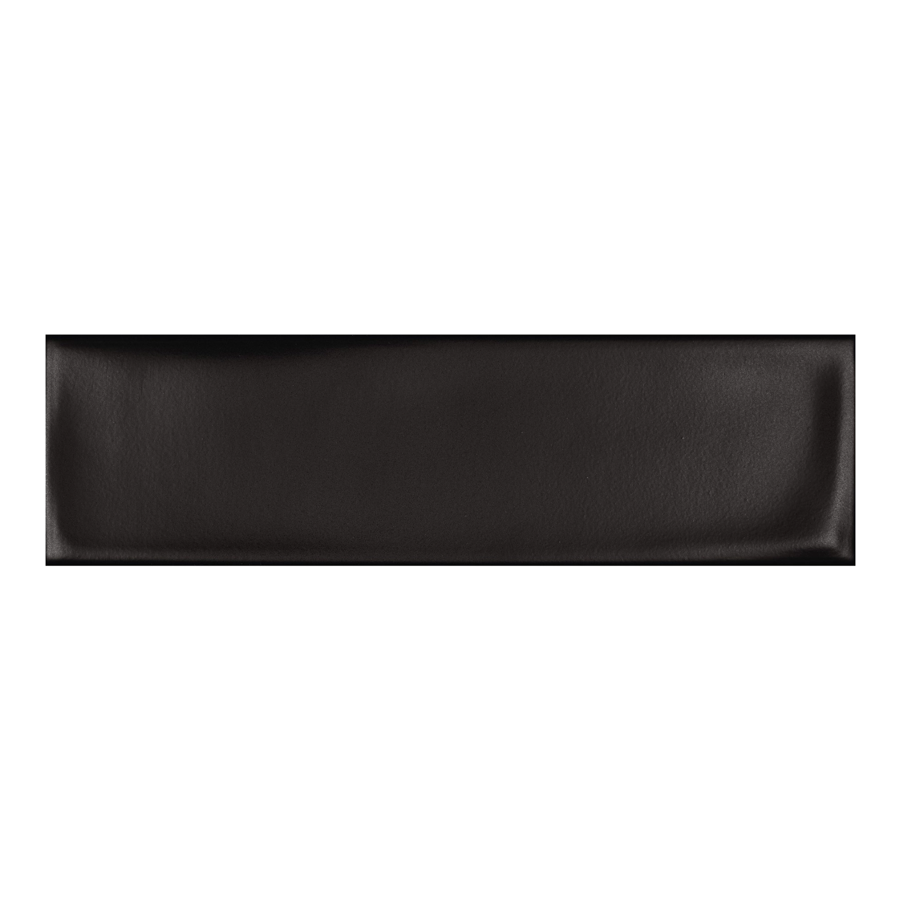 Revestimento de Parede Interno Monocolor Acetinado 7x24cm Borda Arredondada Vivant Noir Portobello