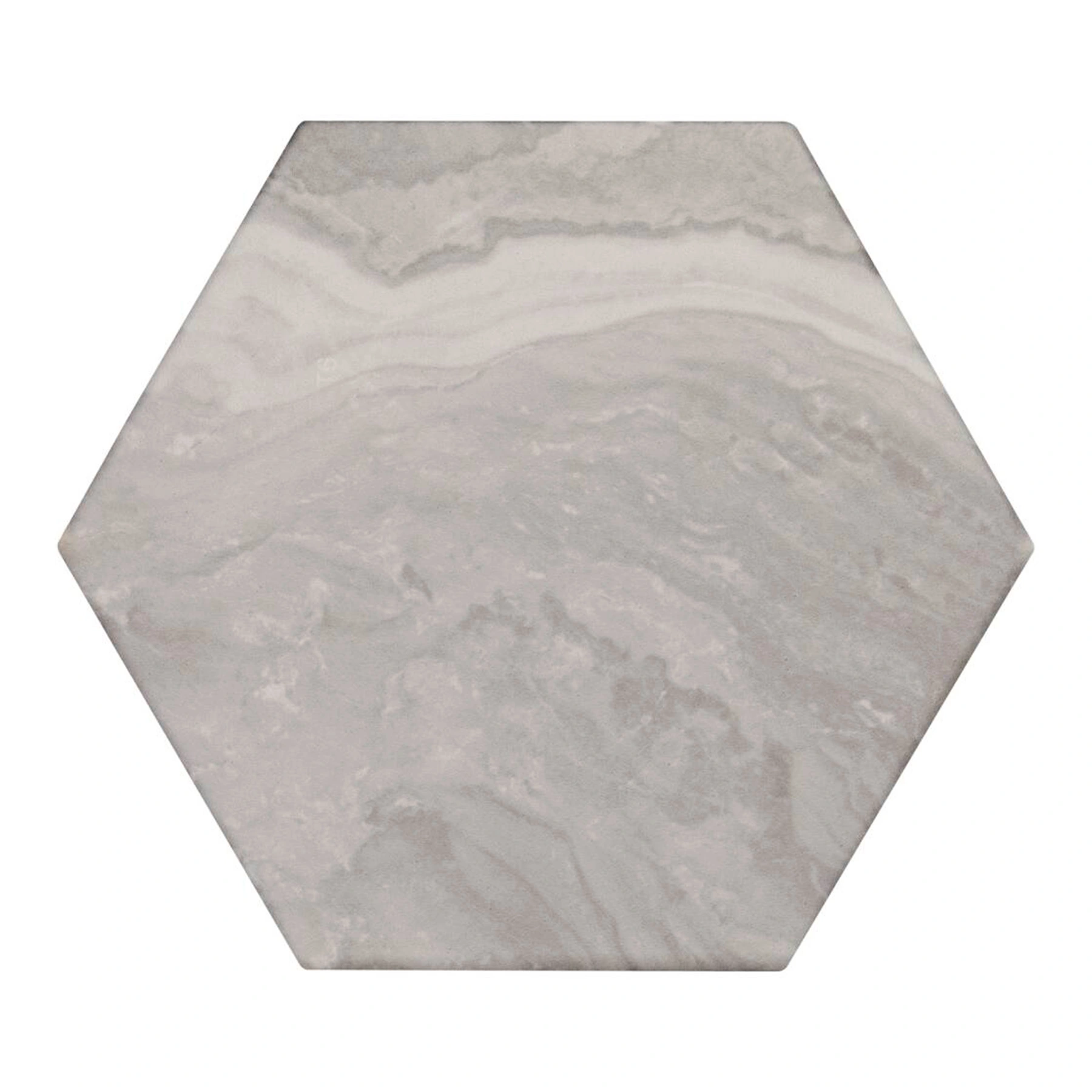 Porcelanato Marmorizado Acetinado Borda Arredondada Interno 20x20cm Storm Gray Hexa Portobello
