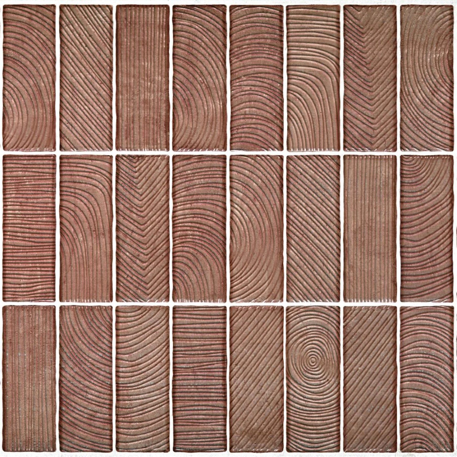 Revestimento Interno Acetinado Borda Reta 60x120cm Decora Design Stamp Art Brown Pointer