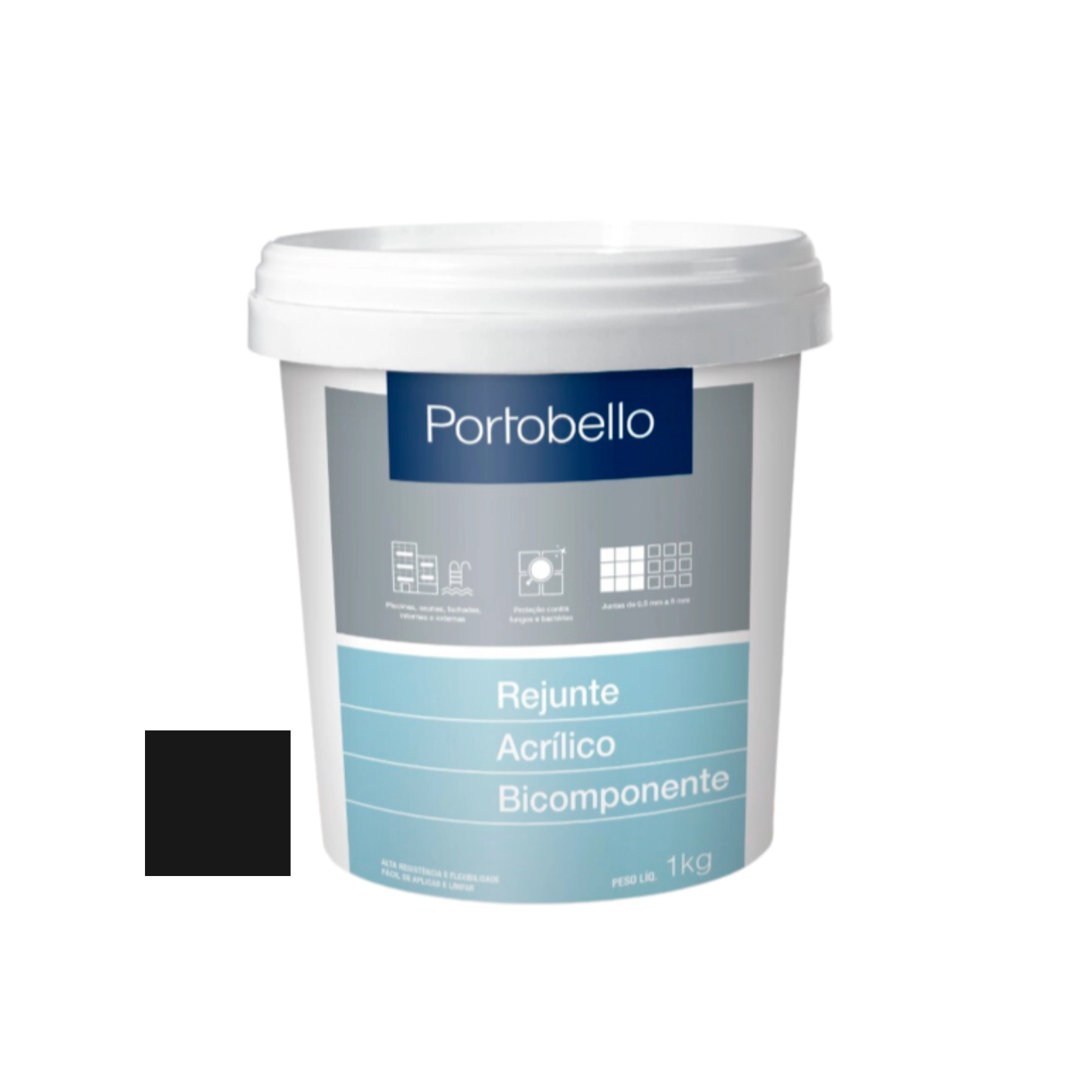Rejunte Acrílico Preto 1kg Portobello