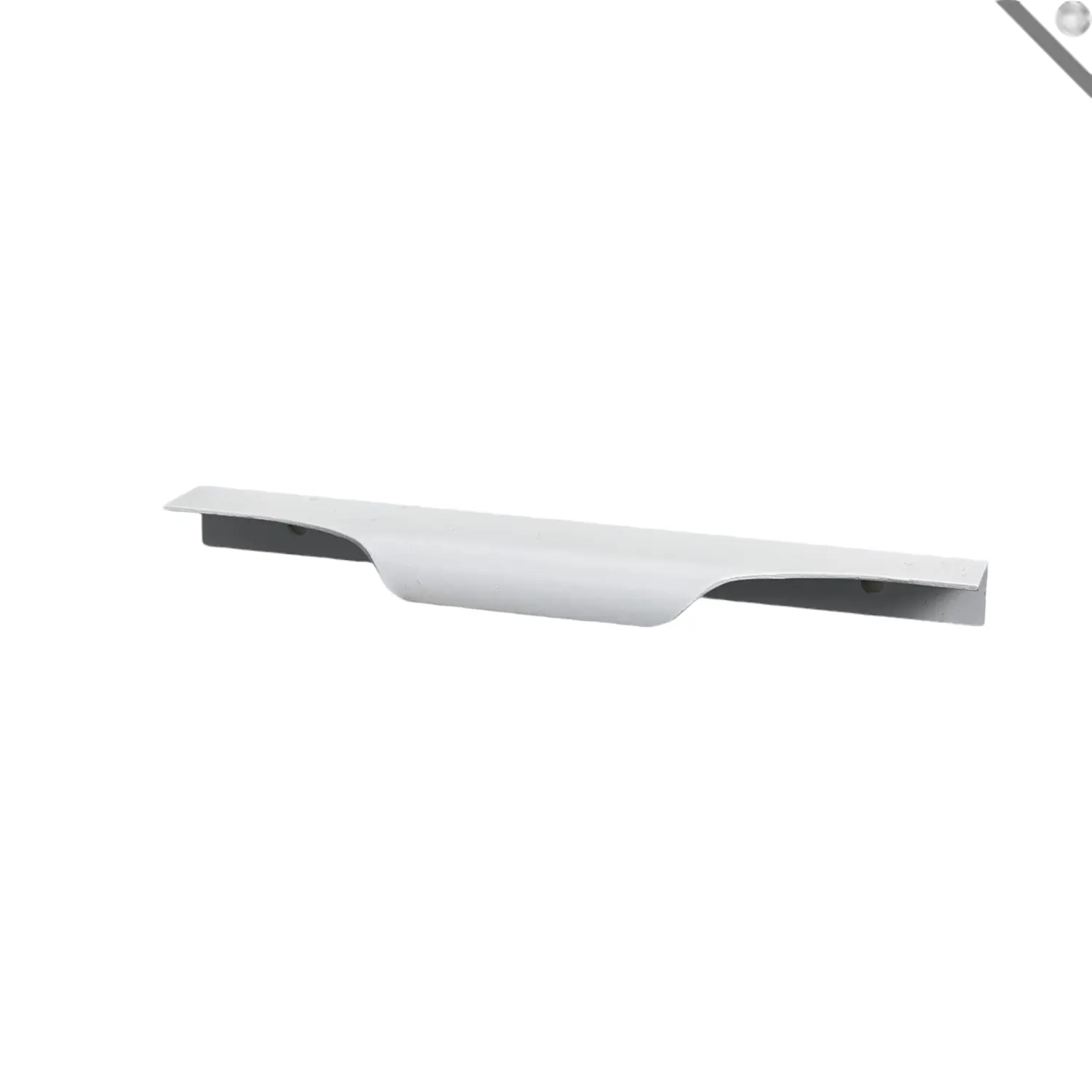 Kit 10 Puxadores De Móveis Wave Cava Ouro 180mm Aluminium Branco