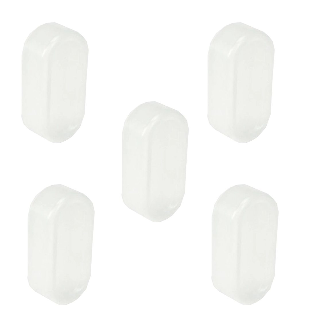 Kit 05 Protecao De Silicone P/ Botao Duplo Arredondado