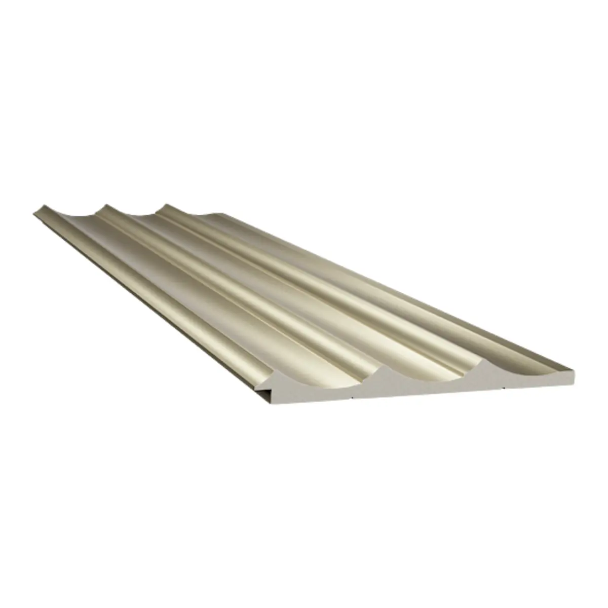 Painel Waves Champanhe Poliest 155 Mm Santa Luzia 280cmx15,5cmx1,5cm