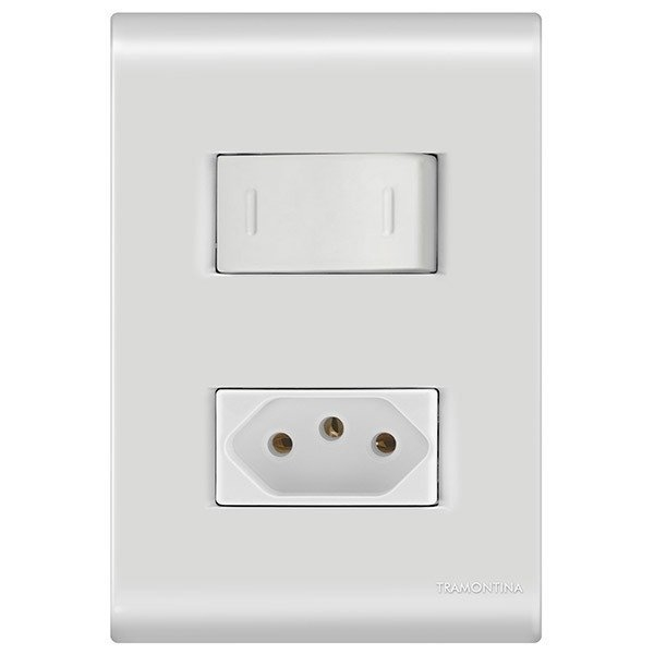 Conjunto 1 Interruptor Simples + 1 Tomada 20a - Tlb012