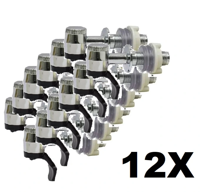 Kit 12 Torneira Para Filtro Cromada Gama