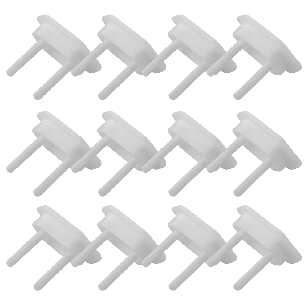 Kit 12 Protetor De Tomada Criança Bêbe Anti Choque Branco