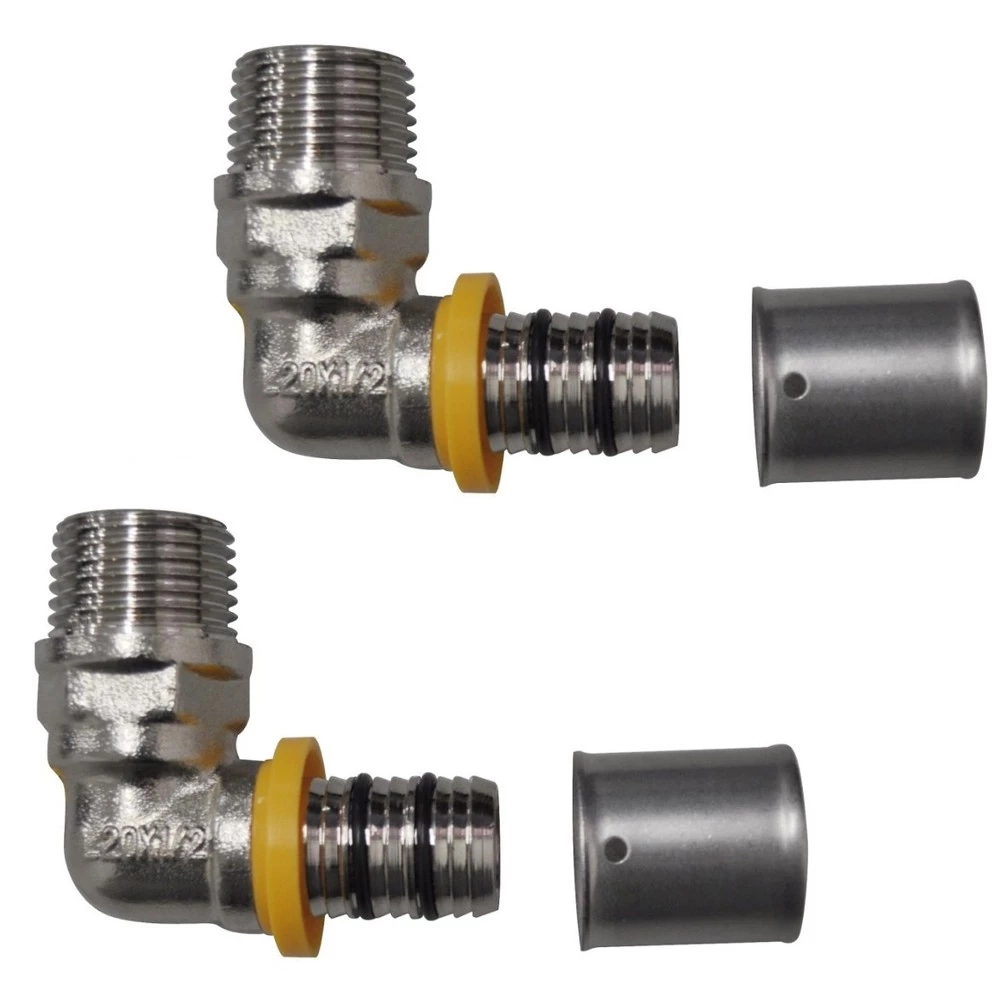 Kit 2 Joelho Cotovelo P/ Gás 16mm Rm 1/2 Pex Multicamadas