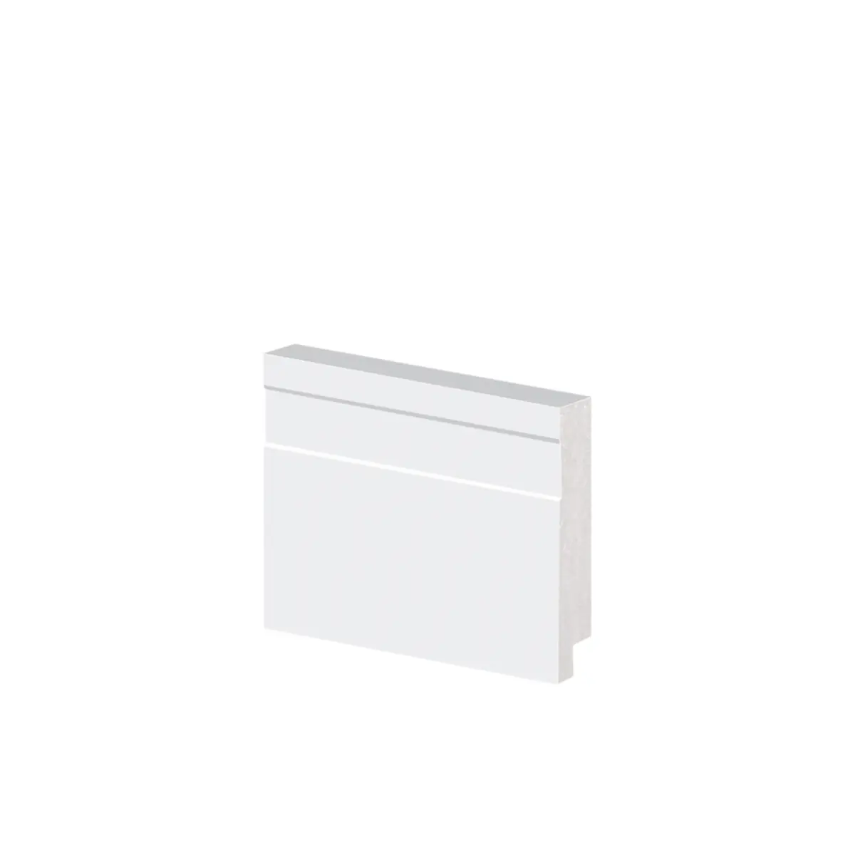 Rodapé Poliestireno 5x1x240cm Frisado Branco 51005 Arquitech