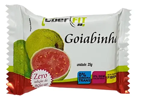 Doce Goiabinha Uberfit Zero Açúcar Embalagem 25g