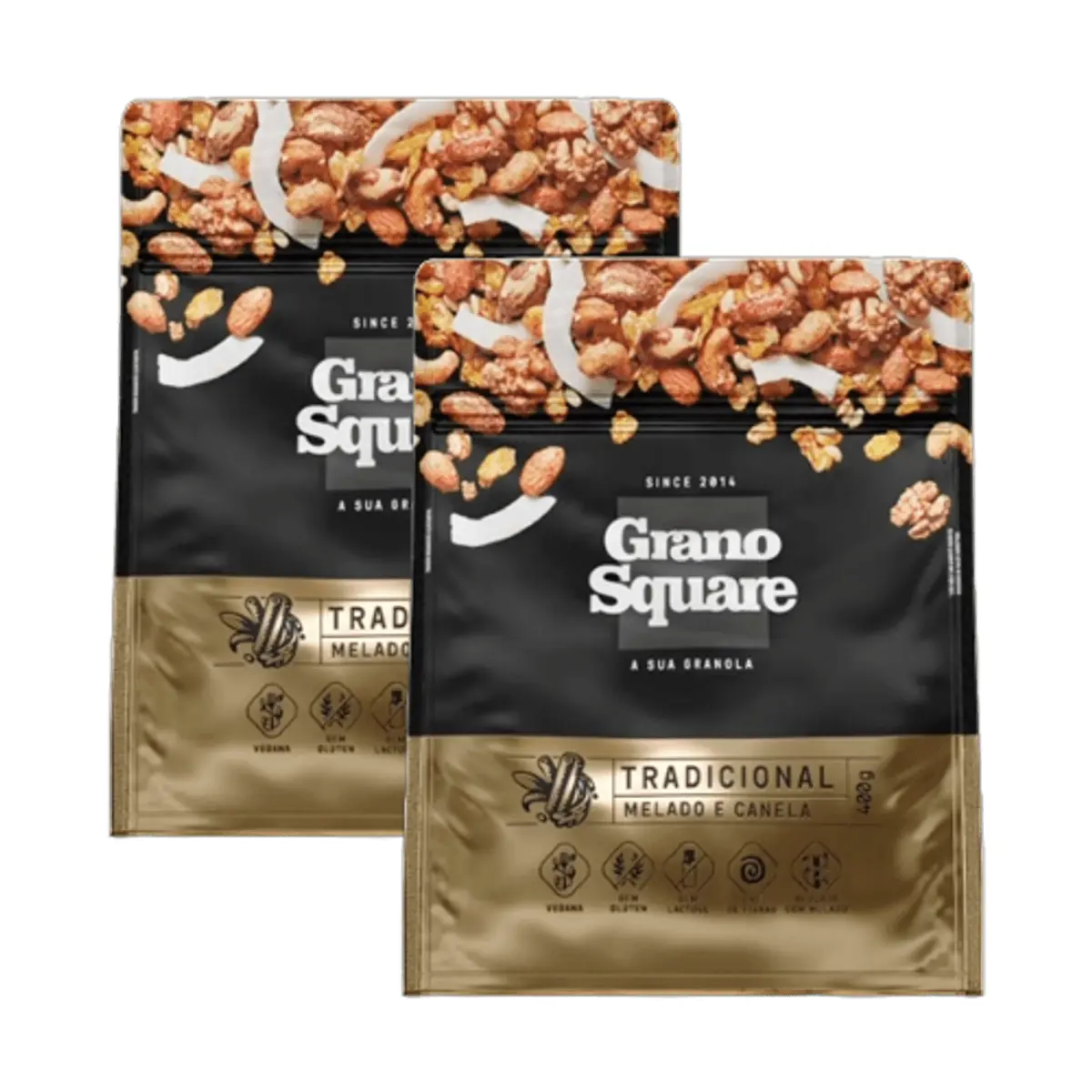 Kit 2X: Granola Premium Tradicional Sem Glúten GranoSquare 400g