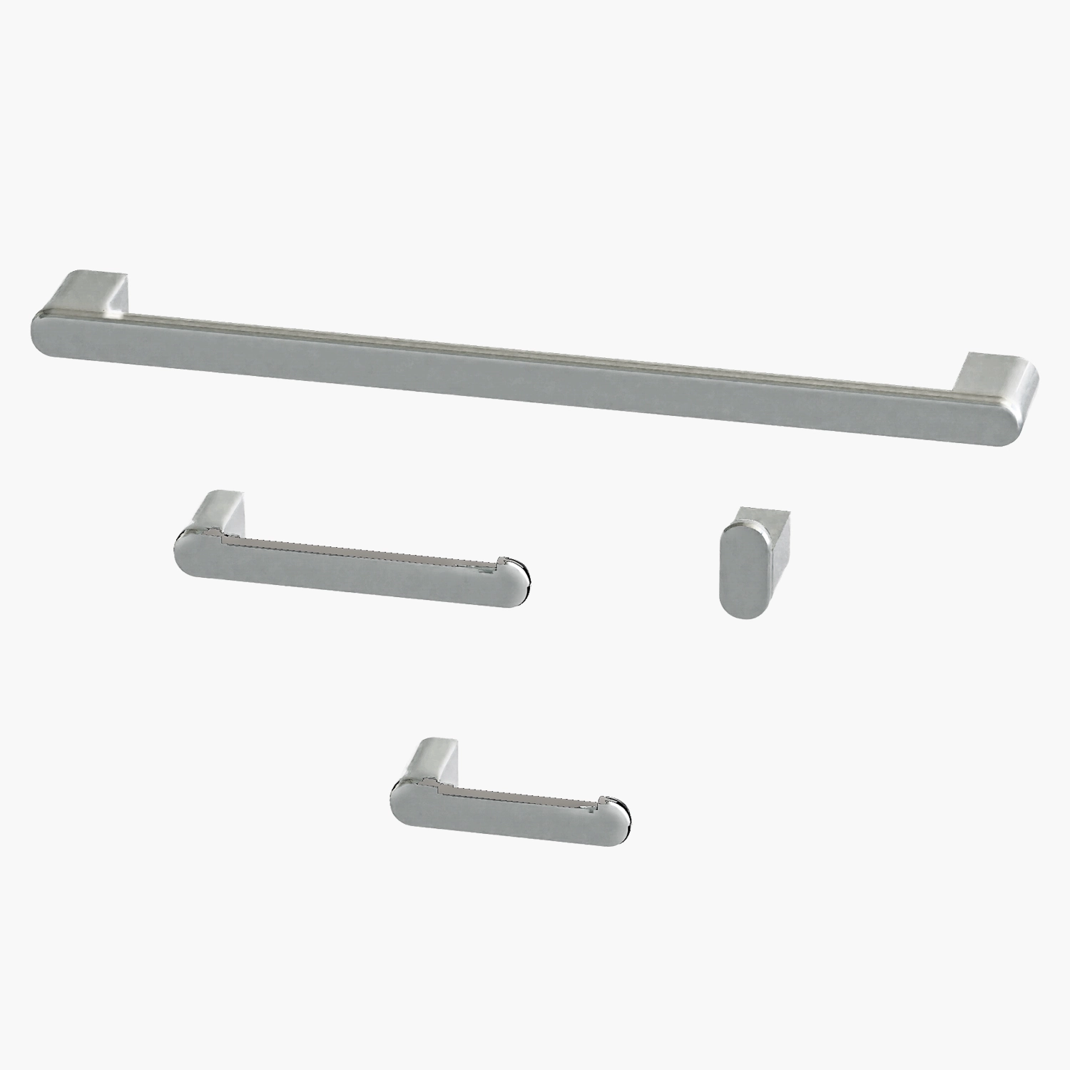 Ac-rd-sg-e - Acessorios De Banheiro- Kit Completo Em Metal - Round Inox Escovado