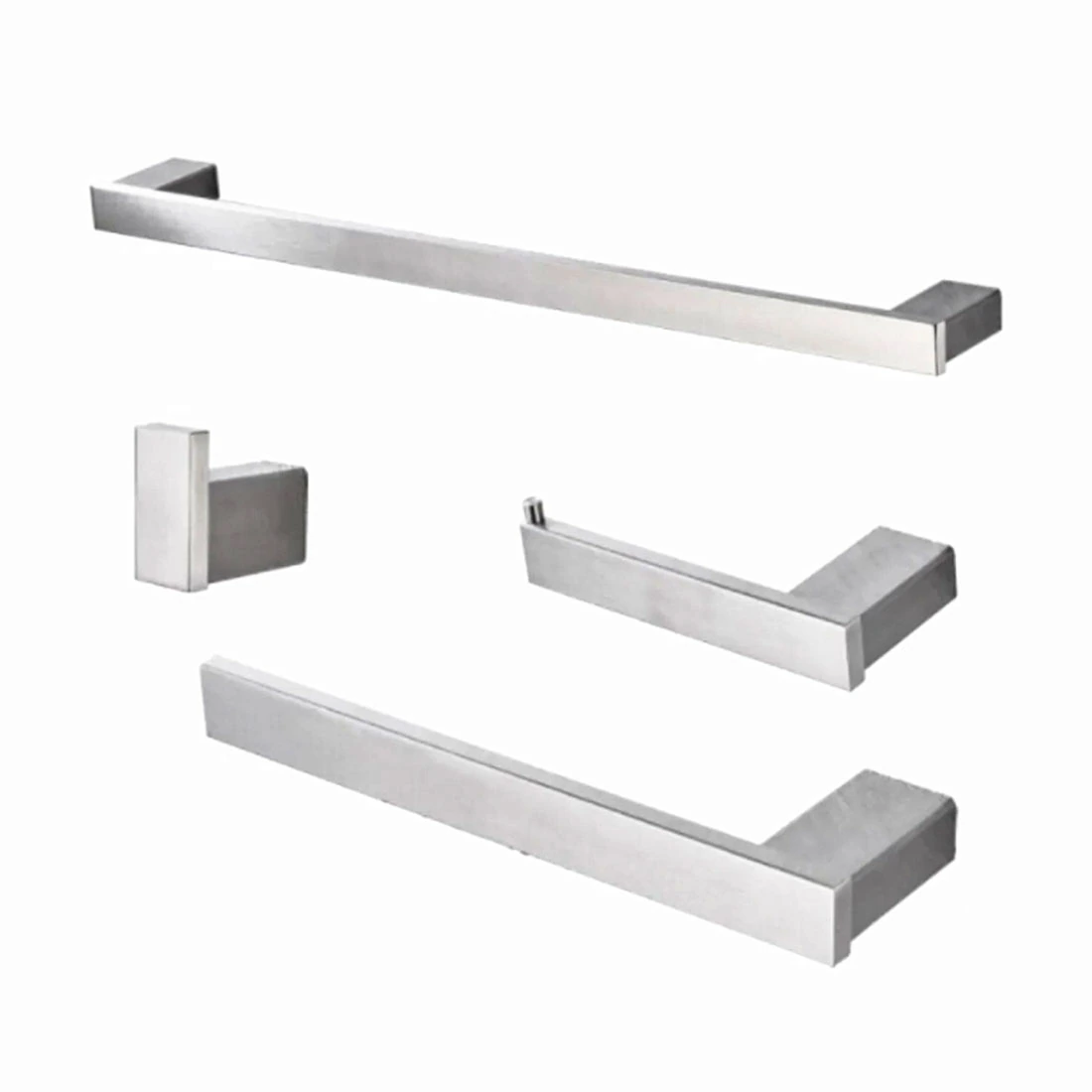 Ac-sq-sg-c - Acessorios De Banheiro- Kit Completo Em Metal - Square Cromado
