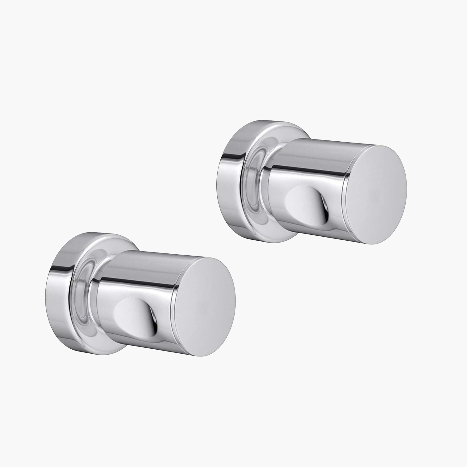 Sm-1730 - Acabamento De Registro Em Metal -2 Unid- Round - Konnen - Cromado