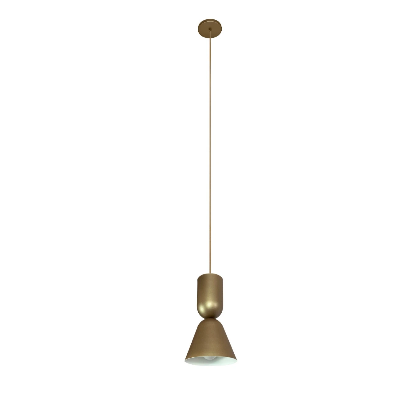 Pendente Moderno Dueto 16cm 1 Lamp E27 Marrom Quartzo Bivolt