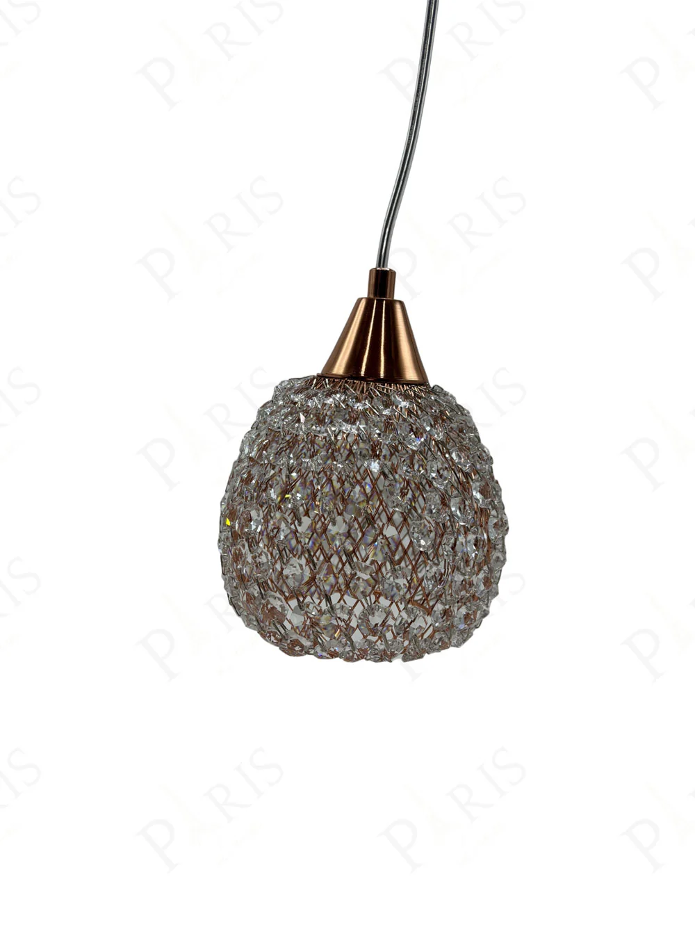 Pendente Cristais Ouro Rose 17cm 1g9 Pe-031/1 Mais Luz