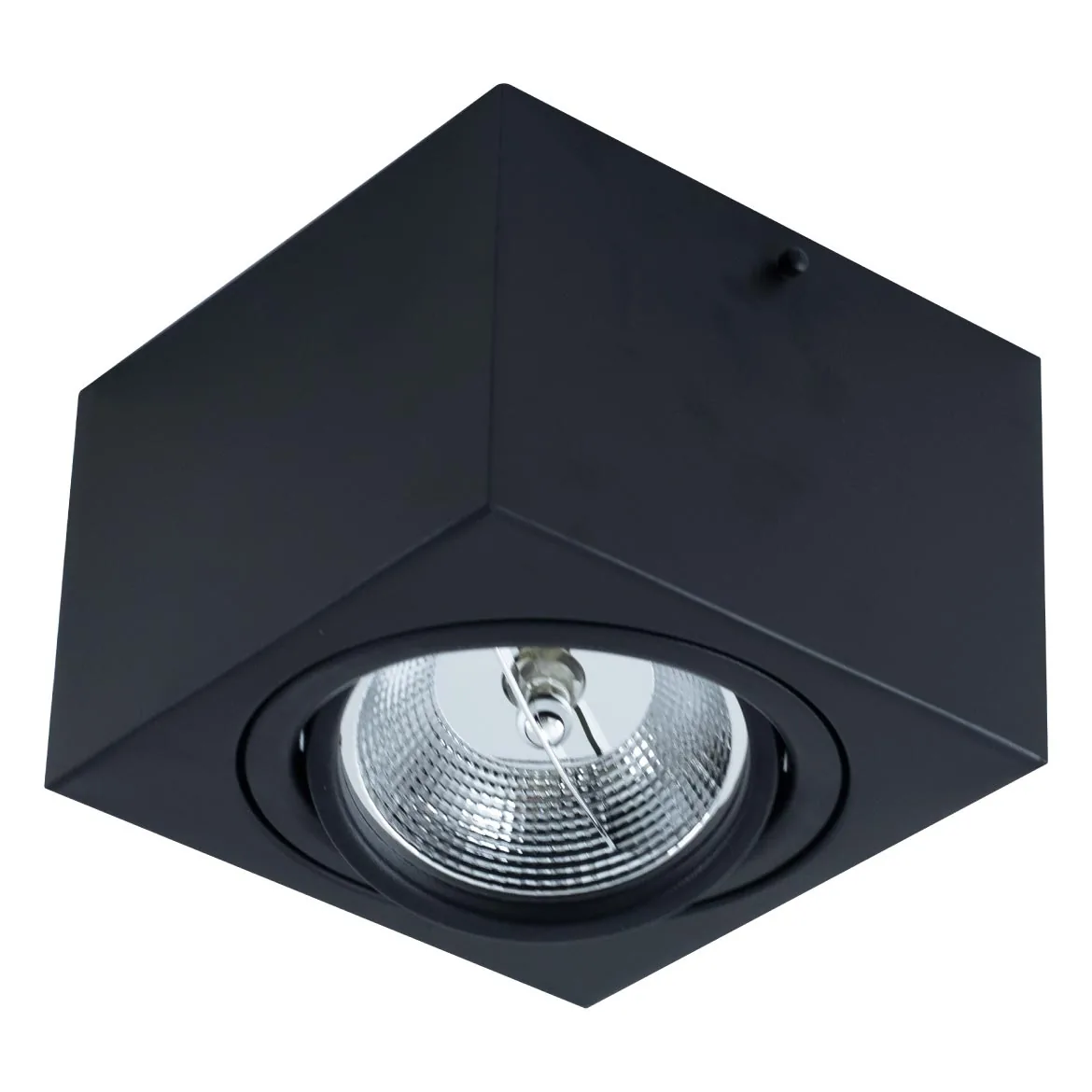 Plafon Spot Alumínio Sobrepor Quadrado Preto P/ Led Ar111 St2899